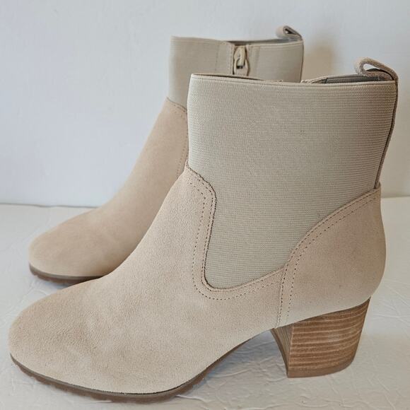 Violet & Red Loaded Knit Cuff Bootie Tan Women's 9 Neutral Casual Fall Western - Picture 4 of 9